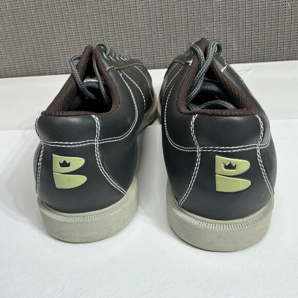 Brunswick Mens Bowling Shoes Size 10.5 Black With White Stitching - Picture 2 of 7